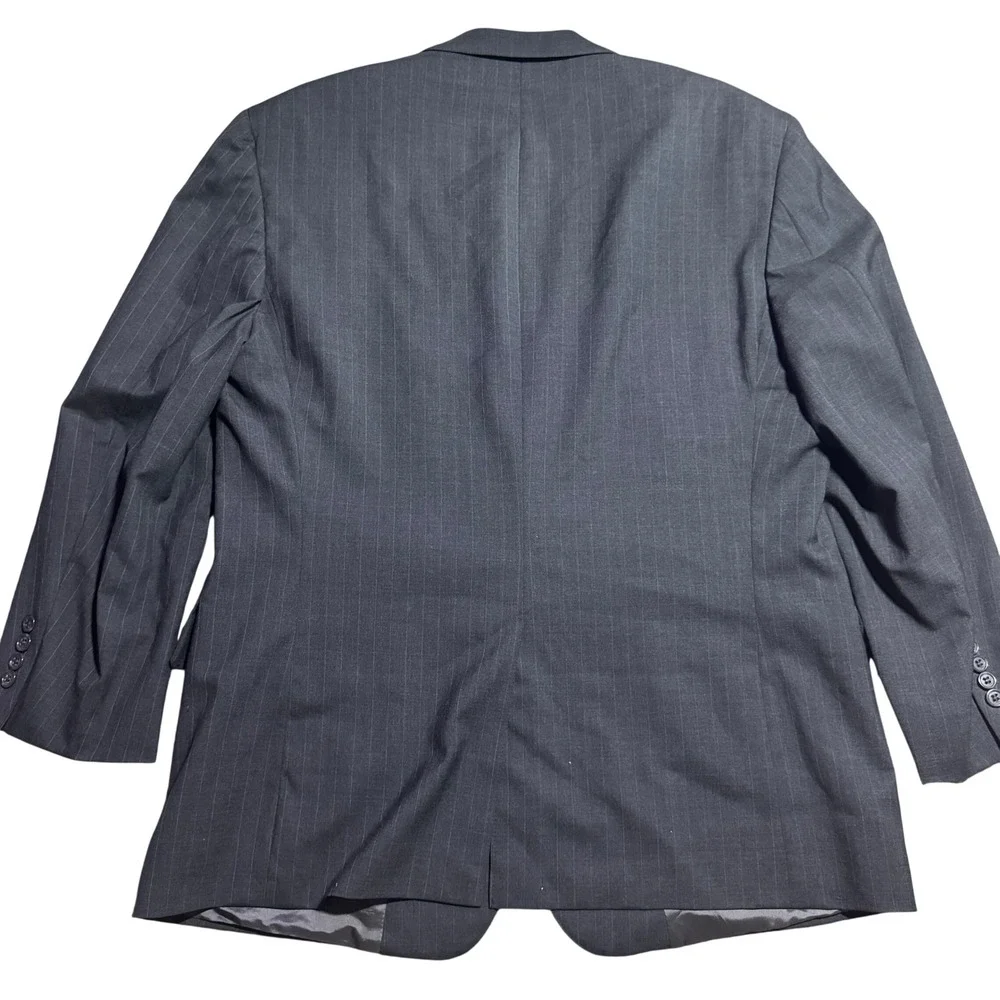 Brooks Brothers BrooksEase‎ Mens Charcoal Grey Pinstripe Blazer Suit Jacket 44